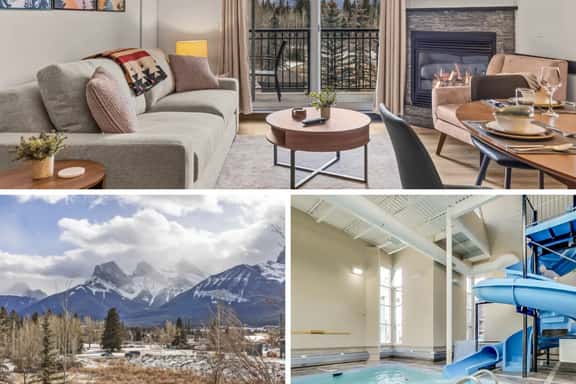 Grande Rockies Unit 320 - 2 Bed Condo with 3 Sisters Mtn View Pool and Hot Tub - Image 1
